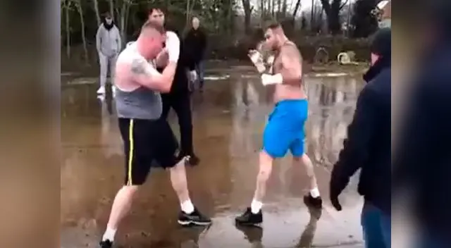 Los dos peleadores 'Hulk' y 'Big Foot' se batieron en un duelo brutal. 