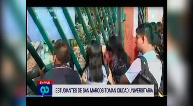 Estudiantes toman la Universidad de San Marcos como protesta