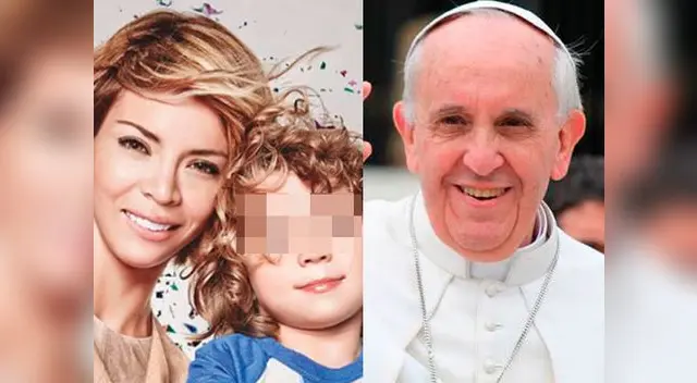   Sheyla Rojas emocionó a sus seguidores al mostrarle foto de su hijo al papa Francisco