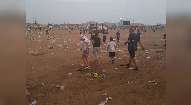 El recinto militar quedó con gran cantidad de basura