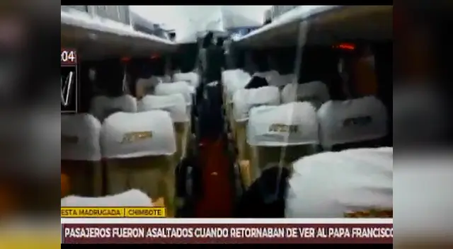 Pasajeros fueron asaltados tras ver al papa Francisco cuando regresaban a Lima de la Libertad