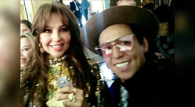 Richard feliz con la gran Thalía