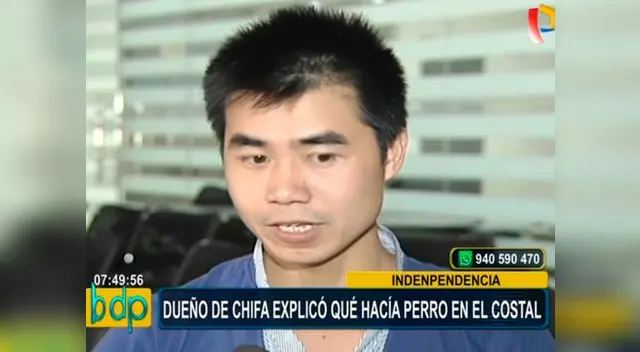 Dueño de chifa dio su versión tras ser acusado de usar carne de perro en su restaurante Dueño de chifa dio su versión tras ser acusado de usar carne de perro en su restaurante