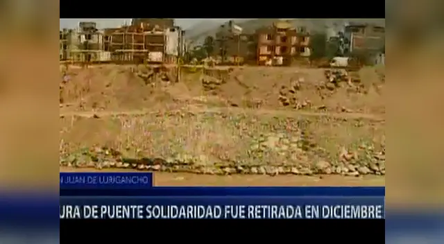 Vecinos esperan ahora nuevo puente Solidaridad, que fue retirado de El Agustino Vecinos esperan ahora nuevo puente Solidaridad, que fue retirado de El Agustino