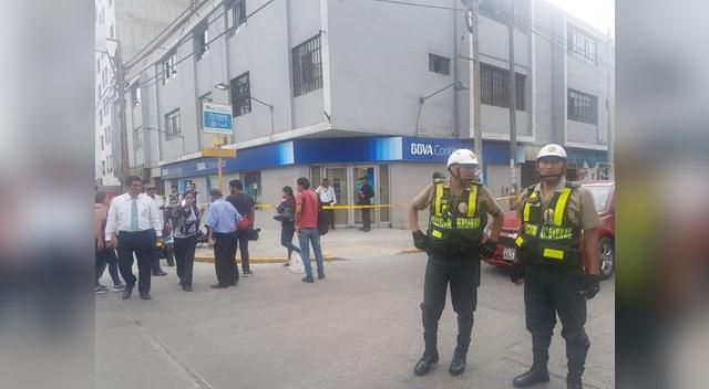 Así fue el robo al banco Continental de Breña