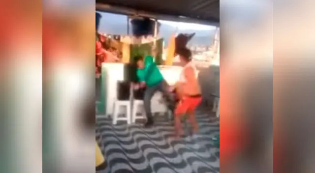 Mujer arruina la fiesta de su esposo cuando lo sorprende bailando con otra mujer 