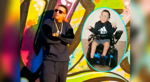 Daddy Yankee emocionado porque su música hace bailar a niño Daddy Yankee emocionado porque su música hace bailar a niño
