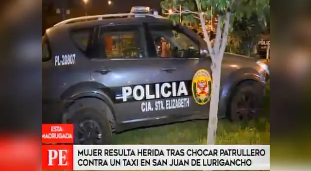 Una mujer resultó herido tras choque entre un patrullero policial y un vehículo policial Una mujer resultó herido tras choque entre un patrullero policial y un vehículo policial