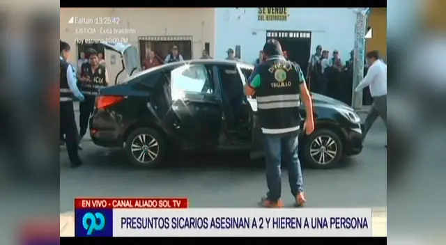 Sicarios habrían asesinado a dos personas en la plaza de Armas de Trujillo
