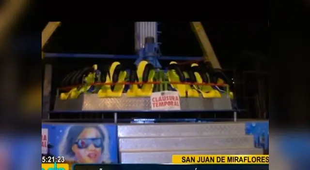 Ordenan la clausura de parque de diversiones que dejó a dos niñas heridas en SJM Ordenan la clausura de parque de diversiones que dejó a dos niñas heridas en SJM