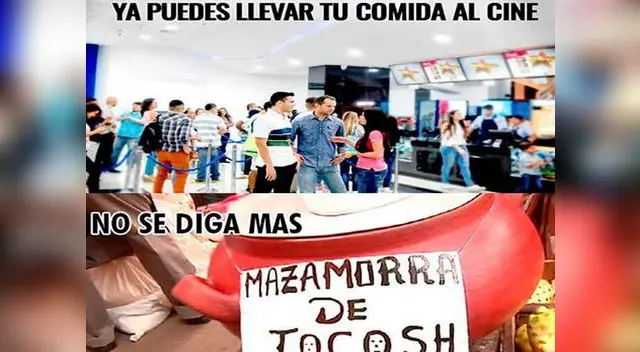 Memes tras medida que permite ingreso de alimentos a cines 