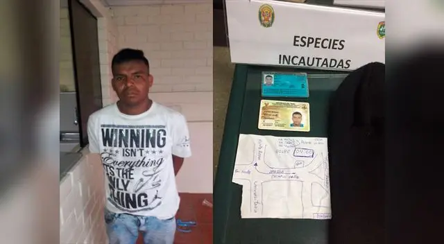 El detenido y las especies incautadas