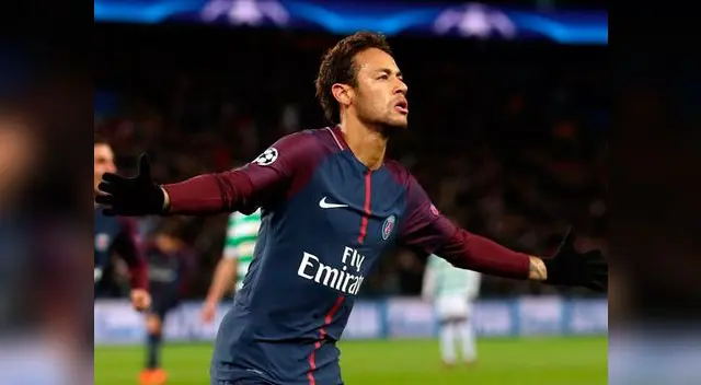  Neymar celebrando con el PSG 