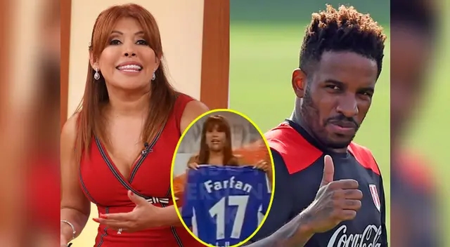 Magaly Medina posaba feliz con la camiseta de Jefferson Farfán Magaly Medina posaba feliz con la camiseta de Jefferson Farfán