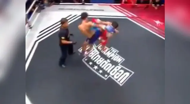La brutal patada voladora que dejó inconsciente a peleador de Muay Thai La brutal patada voladora que dejó inconsciente a peleador de Muay Thai