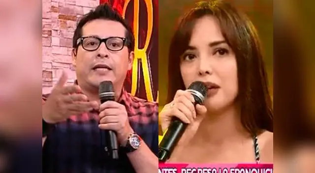 Carloncho corrige en vivo a Rosángela Espinoza y ella le responde con todo 