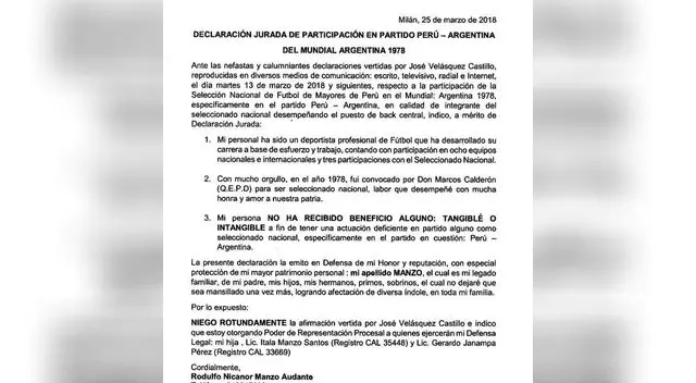 El documento donde Manzo anuncia las medidas que tomará contra Velásquez El documento donde Manzo anuncia las medidas que tomará contra Velásquez