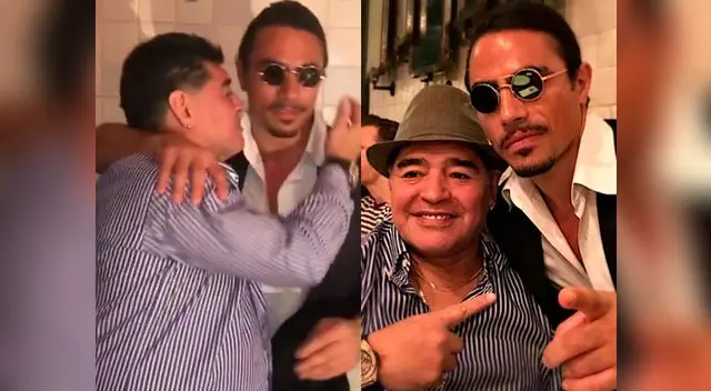 Diego Maradona sorprendió a sus fans al besar a famoso chef turco 