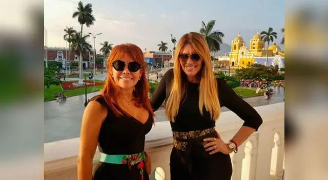 Jéssica Newton acompañó a Magaly Medina en su cumpleaños Jéssica Newton acompañó a Magaly Medina en su cumpleaños