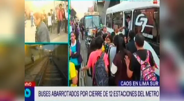 Cierre de 12 estaciones del Metro de Lima genera caos y malestar entre los usuarios