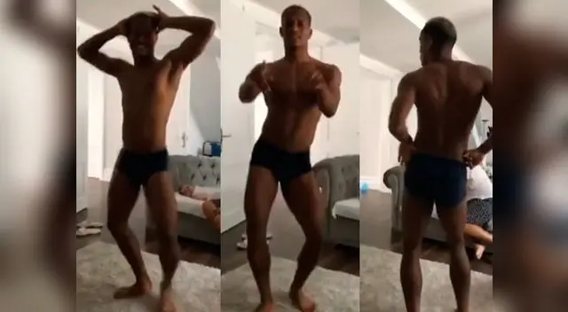 André Carrillo sorprende bailando en calzoncillo 