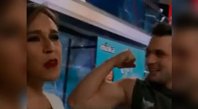 Verónica Linares puso en duda los músculos de Nicola Porcella