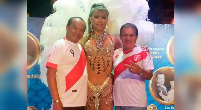 Melcochita y Miguelito Barraza junto a Naamin Timoyco