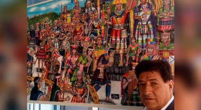  Gregorio Villena quiere llevar sus cuadros incas a Putin en Rusia 2018