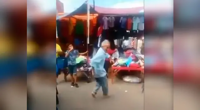 Anciano causa sensación por baile Anciano causa sensación por baile