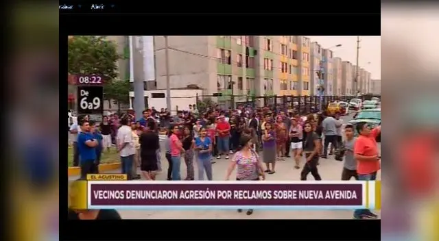 Vecinos de El Agustino se enfrentaron a serenazgo por nueva vía