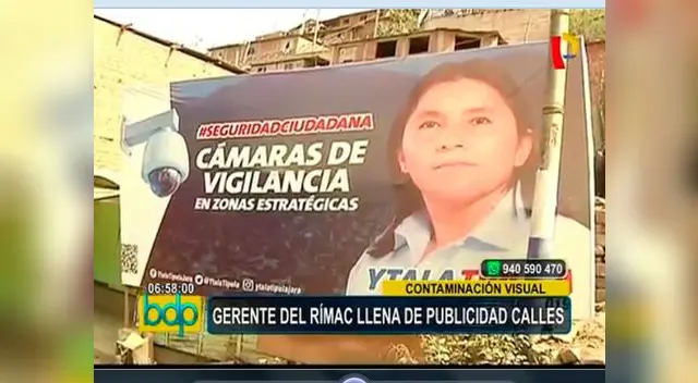 Ytala Tipula es denunciada de colocar más de 100 páneles publicitarios en el Rímac