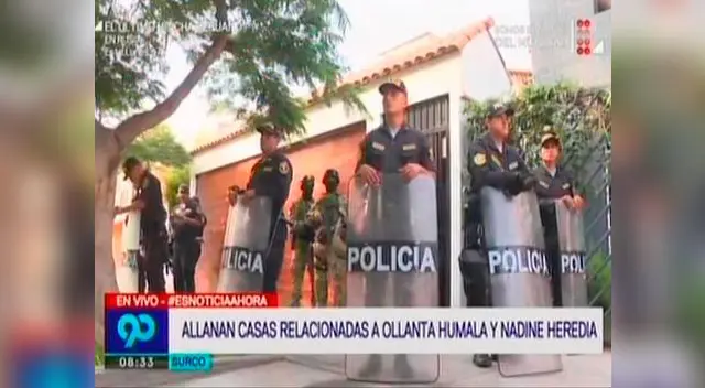Fiscales y policías en casas de Ollanta Humala y Nadine en Surco