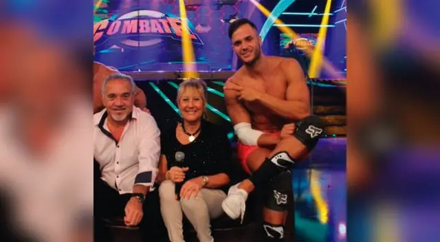 Fabio feliz con sus progenitores en Lima. Fabio feliz con sus progenitores en Lima.