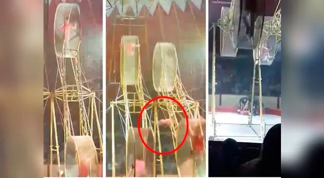  Acróbata cae desde una altura de 9 metros