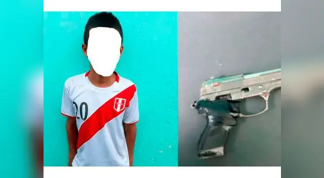Menor de 12 años tenía replica de pistola entre el cinto