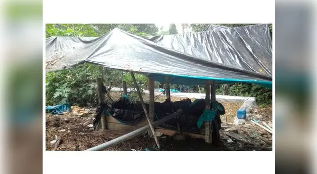 Laboratorio de droga destruido en el Vraem Laboratorio de droga destruido en el Vraem