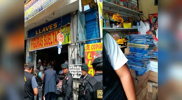 La policía sorprendió a los comerciantes en plena venta