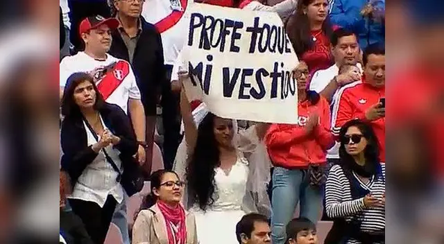 novia llegó al Estadio Nacional con pedido especial a Ricardo Gareca