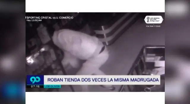 Robaron dos veces en una tienda en Los Olivos en una misma madrugada