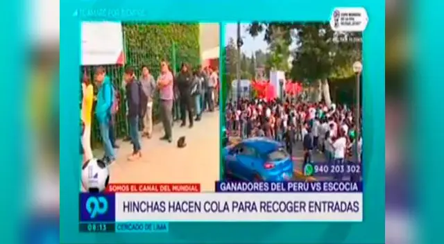 Cientos de hinchas entusiasmados por el Perú-Escocia