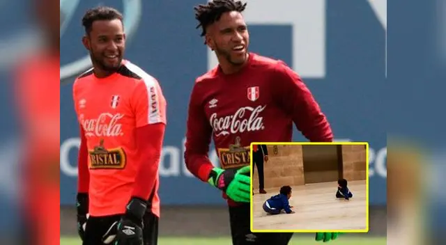 Los pequeños de Pedro Gallese y Carlos Cáceda se robaron el show durante concentración Los pequeños de Pedro Gallese y Carlos Cáceda se robaron el show durante concentración