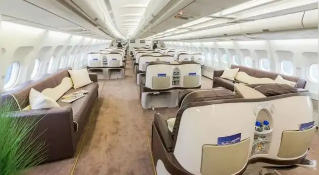 El Airbus A340 es sumamente espacioso