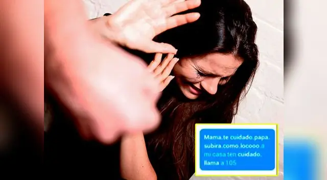 hijo alerta con un mensaje a su mamá que su papá la iba a mata