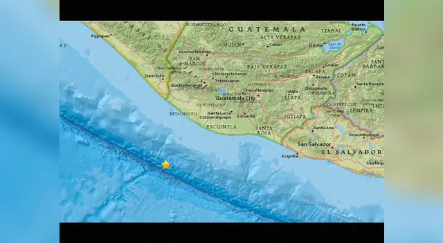 El temblor se registró a las 9.06 hora local (10.06 a.m. hora peruana)