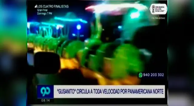 El "Gusanito" circulaba a toda velocidad por la Panamericana Norte como una combi
