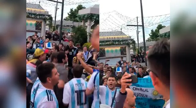 Hinchas argentinos, colombianos y peruanos se juntan en Moscú para burlarse de Chile Hinchas argentinos, colombianos y peruanos se juntan en Moscú para burlarse de Chile