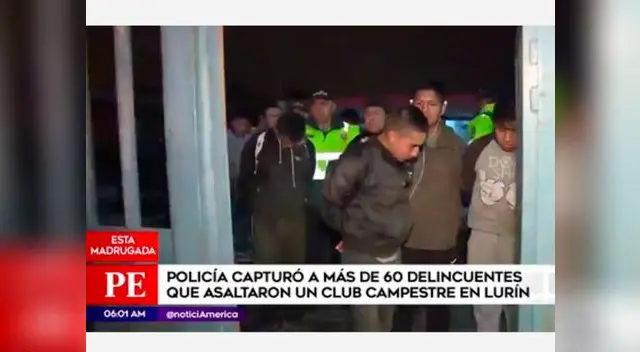 Fueron atrapados 64 delincuentes en Lurín Fueron atrapados 64 delincuentes en Lurín