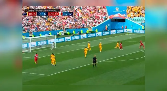 André Carrillo anota el primero gol de Perú en Rusia 2018