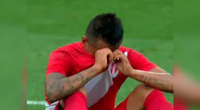 Christian Cueva rompió en llanto tras finalizar el partido