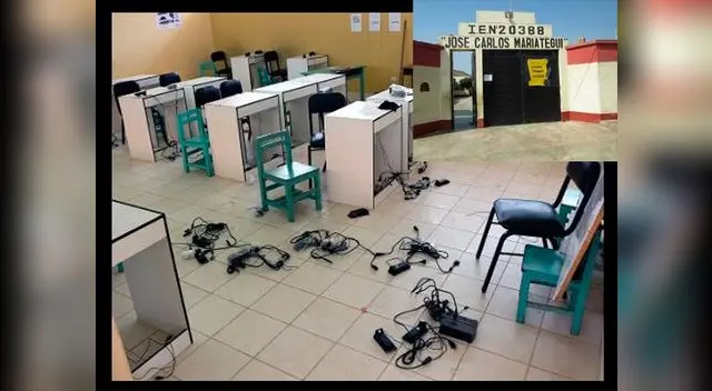Hampones no dejaron nada de la sala de cómputo del colegio en Huaral